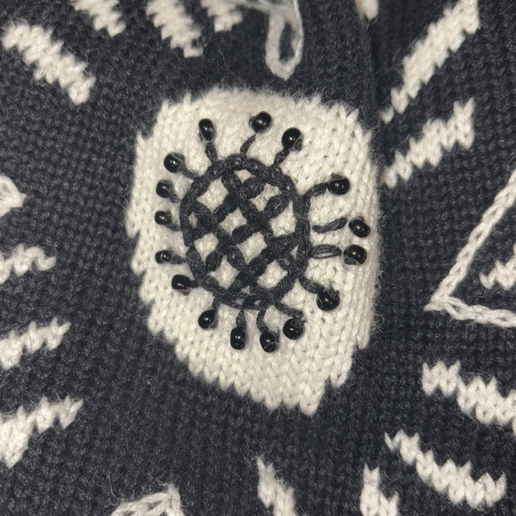 Coldwater Creek Floral Black and White Cardigan Sweater XL - Picture 4 of 4